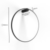 Nástenné svietidlo Zrkadlo čierne L 1x50W LED 90 cm Light Prestige
