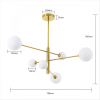 DORADO zlatá 6x40W G9 závesná lampa Svetlo Prestige