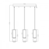 MANACOR závesná lampa čierna 3x50W GU10 Light Prestige