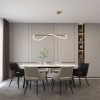 MELECA S gold 1x24W LED závesné svietidlo Light Prestige