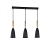 SOLIN čierno-zlatá závesná lampa 3x60W E27 Light Prestige