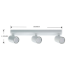 Stropné svietidlo SNOW biele 3x50W GU10 Light Prestige