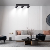 SNOW čierna 3x50W GU10 stropná lampa Light Prestige