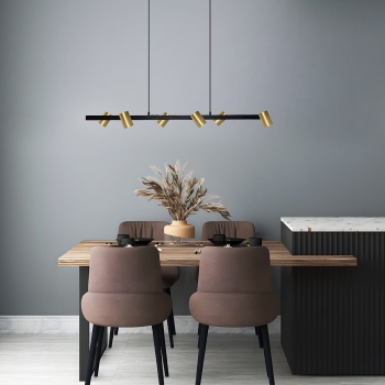 SNOW gold 6x50W GU10 závesná lampa Light Prestige