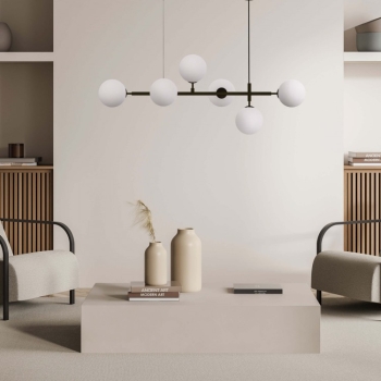 ALISA závesné svietidlo čierne 6x40W E14 Light Prestige