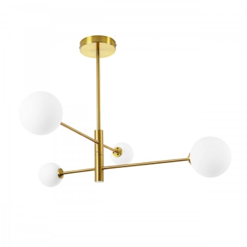 Zlatá závesná lampa DORADO 4x40W G9 od Light Prestige