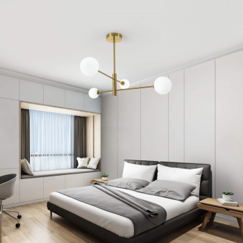 Zlatá závesná lampa DORADO 4x40W G9 od Light Prestige