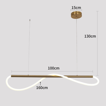 MELECA S gold 1x24W LED závesné svietidlo Light Prestige
