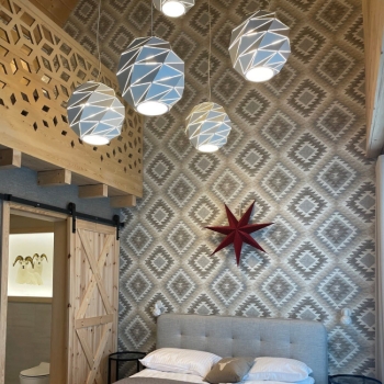 Závesné svietidlo REUS biela guľa 3x40W E27 Light Prestige