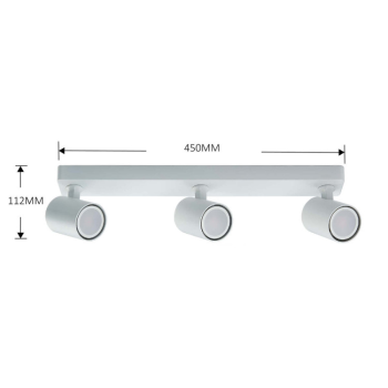 Stropné svietidlo SNOW biele 3x50W GU10 Light Prestige