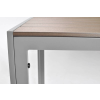MODENA hliníkový záhradný stôl pre 6 osôb 150 x 90 cm - strieborný