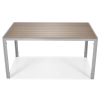 MODENA hliníkový záhradný stôl pre 6 osôb 150 x 90 cm - strieborný