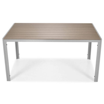MODENA hliníkový záhradný stôl pre 6 osôb 150 x 90 cm - strieborný