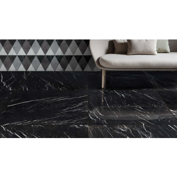 MARQUINA BLACK PULIDO obklad na stenu a podlahu 90x90 EP Museum by Peronda