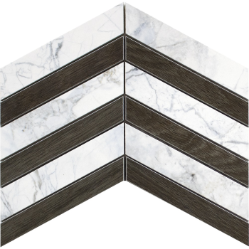 SUPREME WHITE EBONY CHEVRON obklad 30X21.9 Múzeum od Peronda