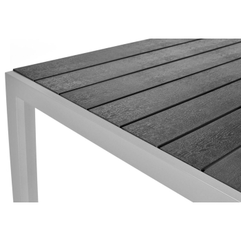 Veľký záhradný stôl pre 8 osôb z hliníka MODENA 180 x 90 cm - čierny