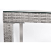 Technorattanový záhradný stôl pre 6 osôb MALAGA 150 x 90 cm - sivý