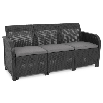 Záhradný nábytok ROSALIE SET MAX 5-sedadlový - grafitový