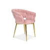 Kreslo IRIS LUX glamour - púdrovo ružové