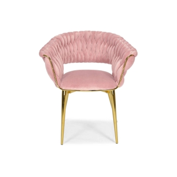 Kreslo IRIS LUX glamour - púdrovo ružové