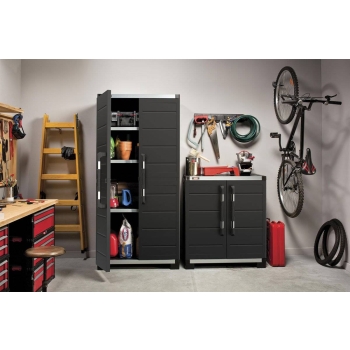 Nízko stojaca garážová skriňa KIS XL GARAGE - grafit