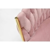 Pletené velúrové glamour kreslo ROSA  - púdrovo ružové