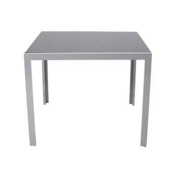 Hliníkový záhradný nábytok VENECIA Stôl 90 cm a 4 stoličky - strieborný