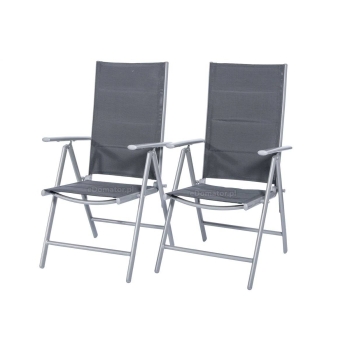 Hliníkový záhradný nábytok VENECIA Stôl 90 cm a 4 stoličky - strieborný