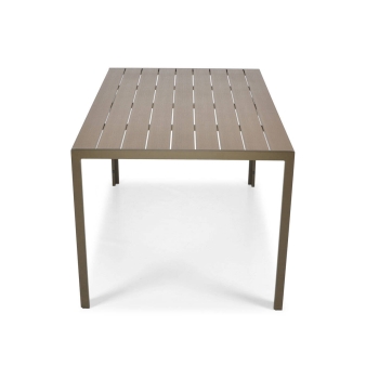 MODENA hliníkový záhradný stôl pre 6 osôb 150 x 90 cm - hnedý
