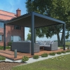 Záhradná pergola LUXE 3 x 4 m s elektrickou strechou - 100% hliník antracit