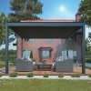 Záhradná pergola LUXE 3 x 4 m s elektrickou strechou - 100% hliník antracit