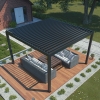 Záhradná pergola LUXE 3 x 4 m s elektrickou strechou - 100% hliník antracit