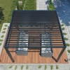 Záhradná pergola LUXE 3 x 4 m s elektrickou strechou - 100% hliník antracit