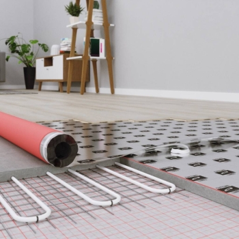 Podkladová vrstva pre laminátové a drevené podlahy Optima Thermo Aquastop (3v1_akustické vlastnosti, tepelná izolácia, lepiaca páska a presah)
