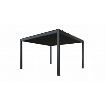 Záhradná pergola LUXE 3 x 4 m s elektrickou strechou - 100% hliník antracit