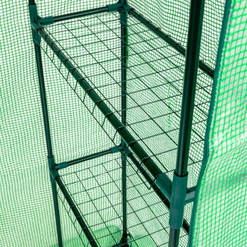 Skleníkový fóliový tunel pre záhradu a balkón 1,40 x 0,70 x 2,0 m zelený