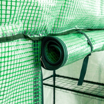 Skleníkový fóliový tunel pre záhradu a balkón 1,40 x 0,70 x 2,0 m zelený