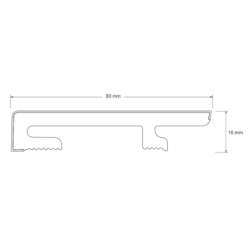Bravo 80 mm 1,2 m 301 Biela PVC penová lišta