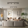 NERO nástenné svietidlo čierne/chróm 1x40W GU10 Sollux Lighting