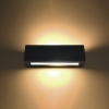 Keramická nástenná lampa VEGA čierna 1x60W E27 Sollux Lighting
