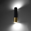 Nástenné svietidlo LOOPEZ čierne/zlaté 2x40W GU10 Sollux Lighting