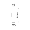 Nástenné svietidlo LOOPEZ čierne/zlaté 2x40W GU10 Sollux Lighting
