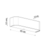 Nástenné svietidlo LOKKO biele 2x60W E27 Sollux Lighting