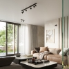 NERO nástenné svietidlo čierne/chróm 1x40W GU10 Sollux Lighting