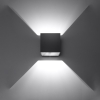 Nástenné svietidlo QUAD 1 čierne 1x40W G9 Sollux Lighting