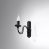 Nástenné svietidlo MINERWA čierne 1x40W E14 Sollux Lighting