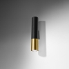 Nástenné svietidlo LOOPEZ čierne/zlaté 2x40W GU10 Sollux Lighting