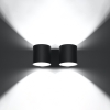 Nástenné svietidlo ORBIS 2 čierne 2x40W G9 Sollux Lighting