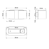 Nástenné svietidlo ORBIS 2 sivé 2x40W G9 Sollux Lighting
