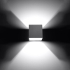 Nástenné svietidlo QUAD 1 sivé 1x40W G9 Sollux Lighting